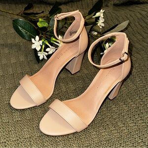 Madden Girl Cream Block Heel Sandals